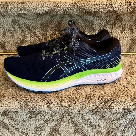 EUC Men\'s Asics GT-4000 3 Black Navy Green Tennis Shoes Running Sneakers Size 12 main image 5